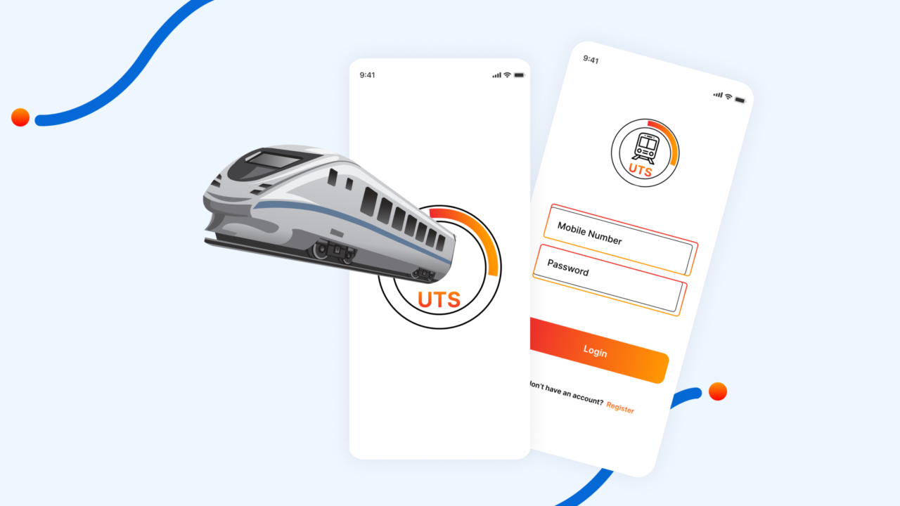 Railway Ticket Booking App UI Figma free templet