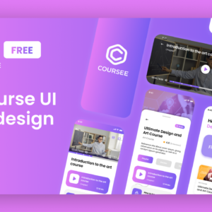 [FREE] Coursee - Course App UI Design Kit For Figma