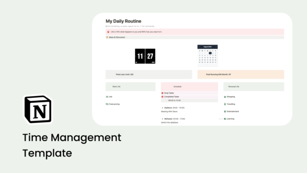 Notion Time Management Template