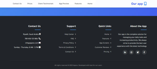 Modern Mobile App Landing Page – Clean & Responsive Design - Image 2